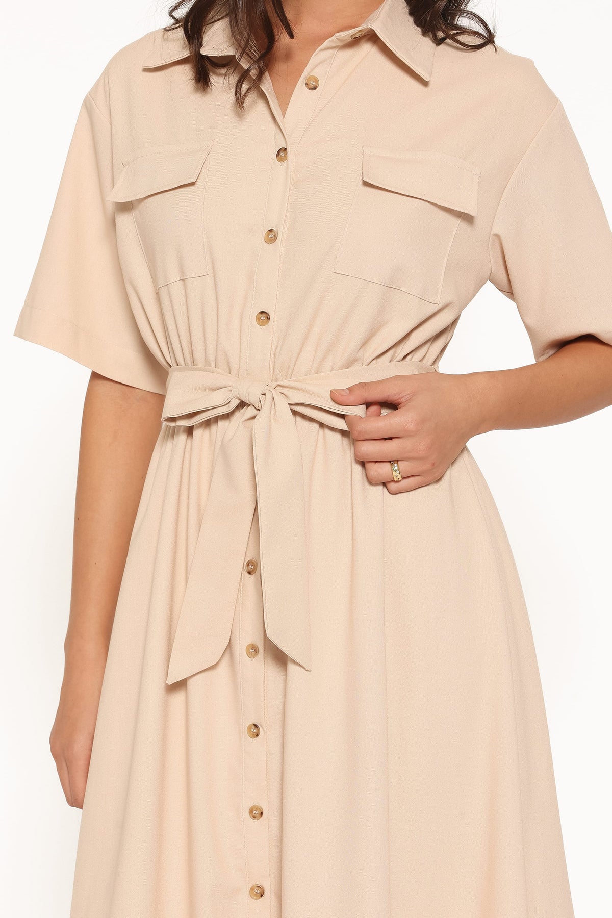 Shayna Maxi Dress in Beige – view 2 of 7