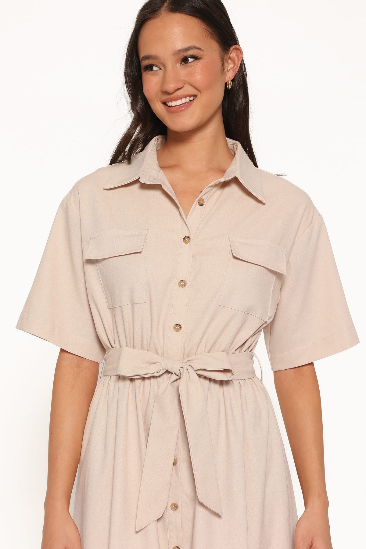 Shayna Maxi Dress in Beige – view 6 of 7