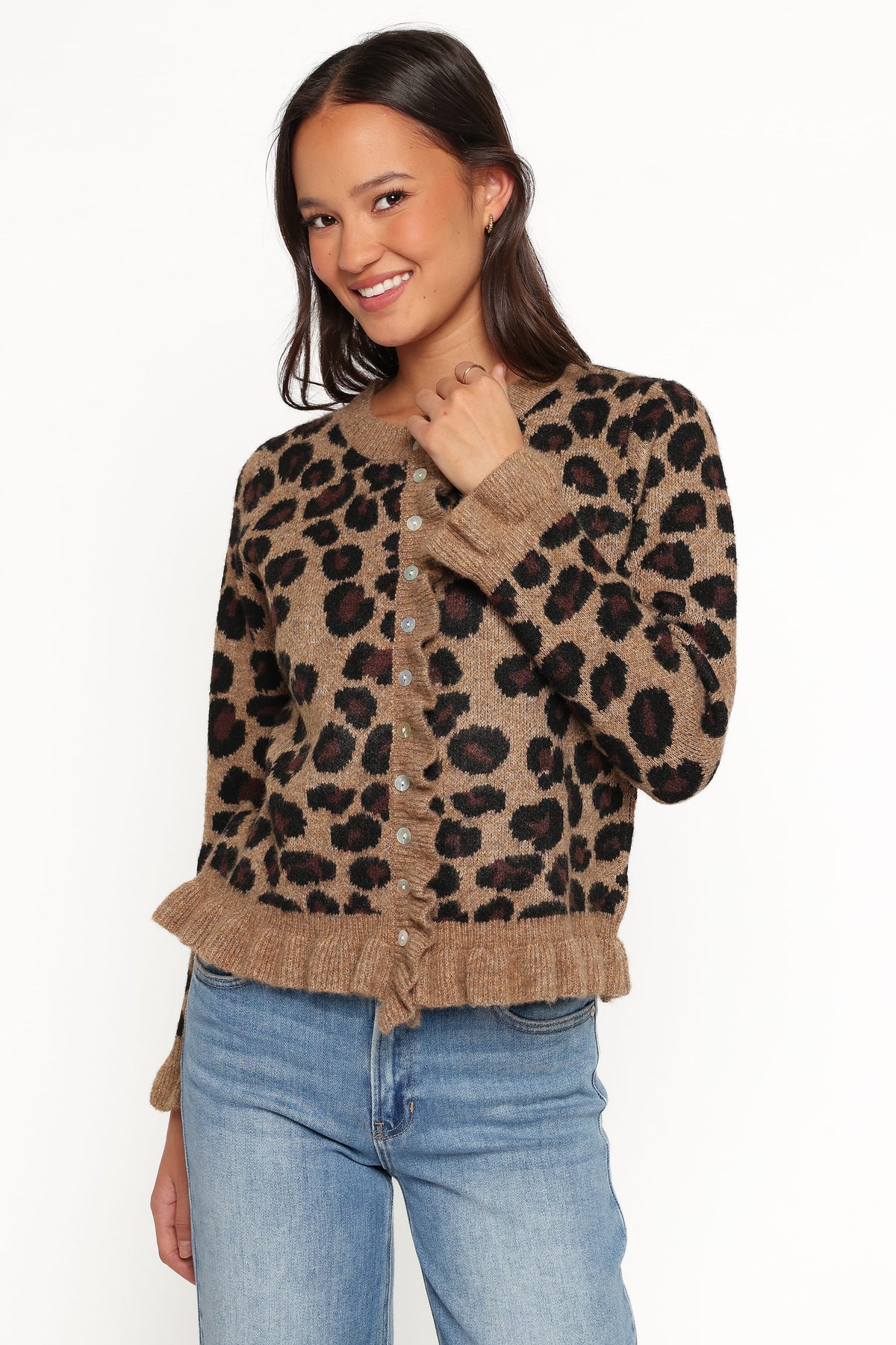 Asha Cardigan in Brown Leopard – view 6 of 7