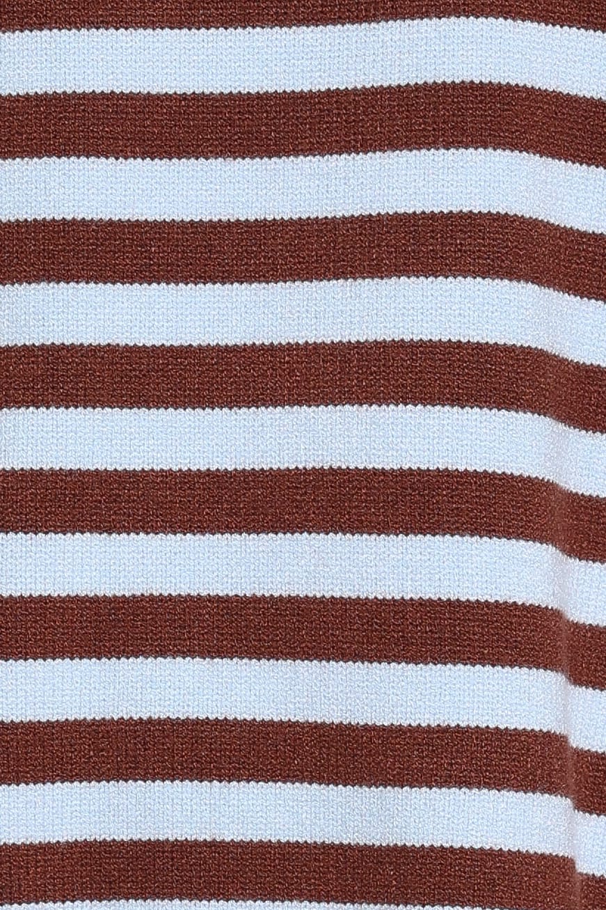 Dominica Knit Sweater in Blue Chocolate Stripe – view 4 of 4