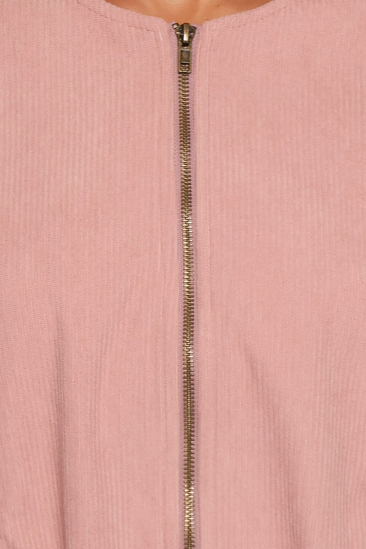 Elisa Cropped Bomber in Dusty Pink Corduroy – view 8 of 8
