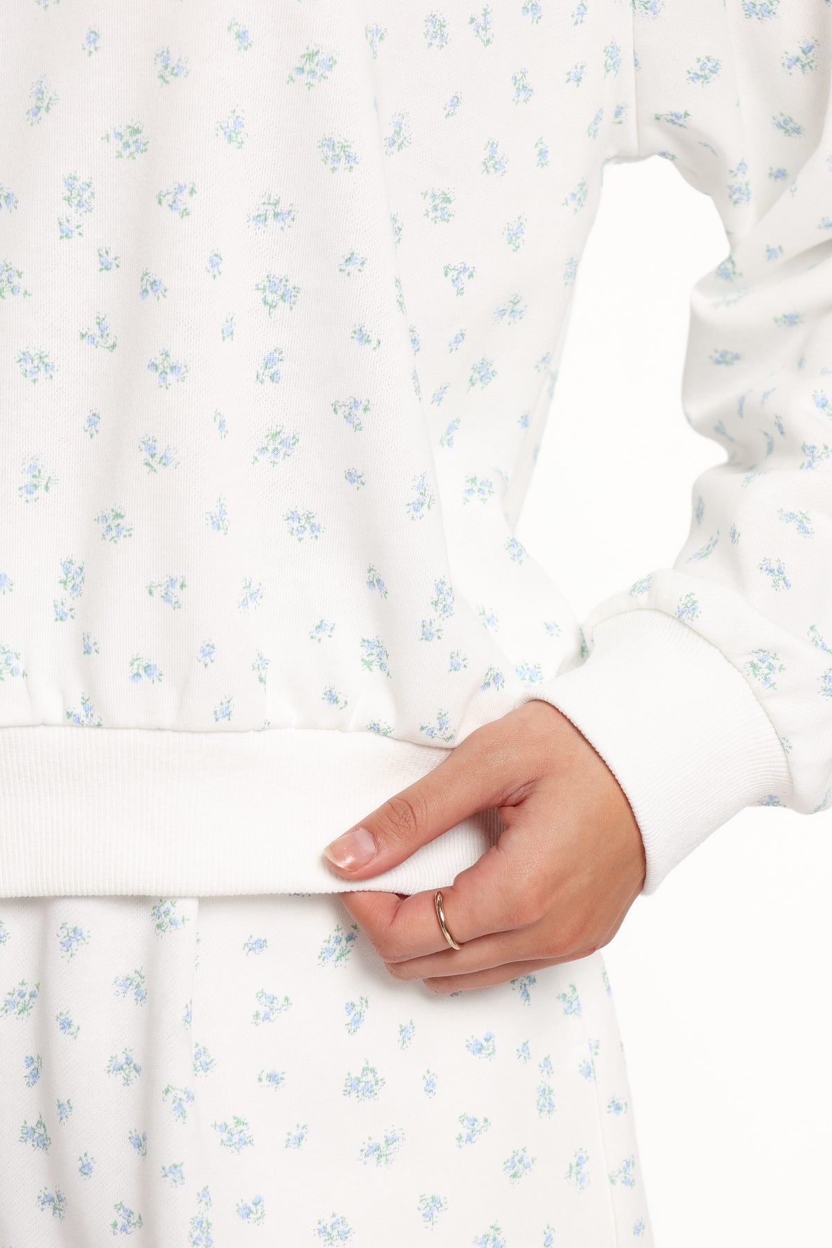 Hazel Sweatshirt in Blue Ditsy Floral – view 2 of 6