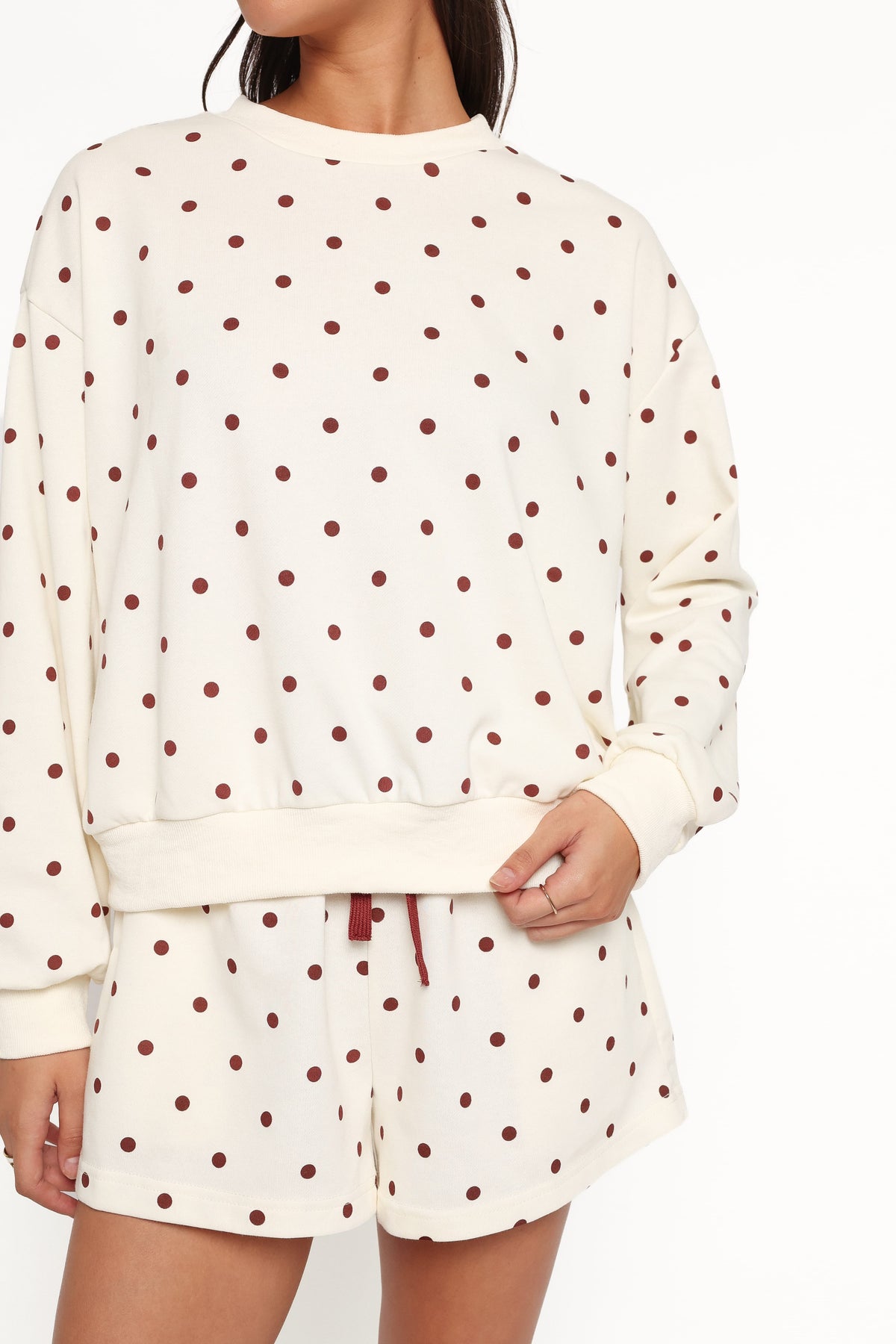 Novie Sweatshirt in Brown Polka Dot – view 3 of 8
