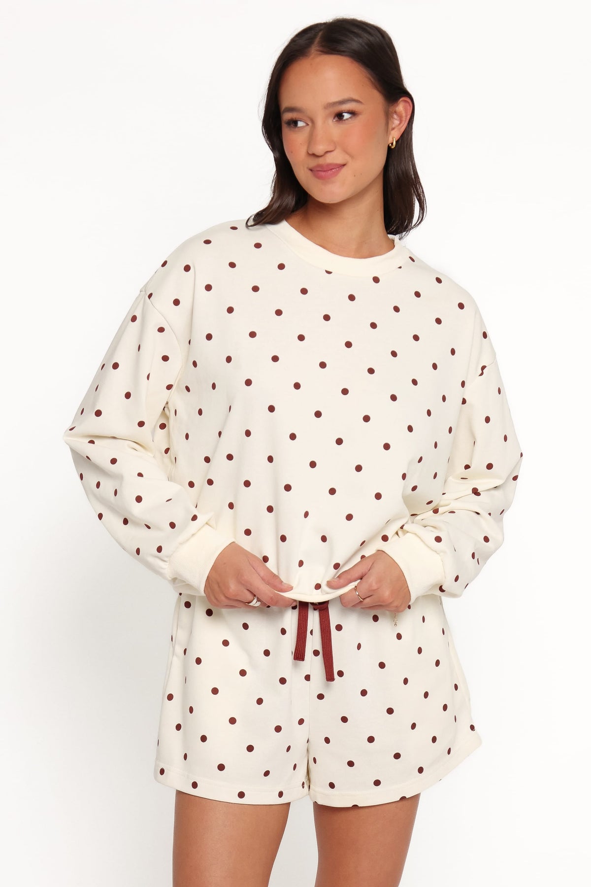 Novie Sweatshirt in Brown Polka Dot – view 2 of 8