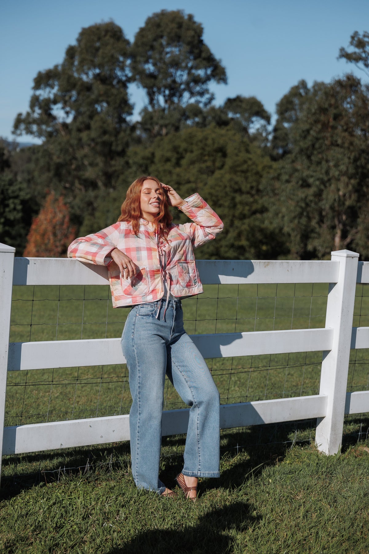 Percy Reversible Quilted Jacket in Blue Garden Stripe – view 10 of 10
