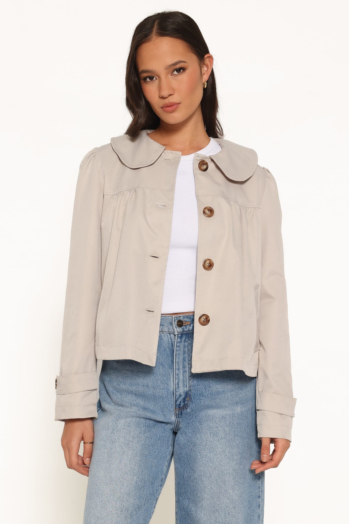 Tallara Trench Jacket in Beige – view 2 of 7