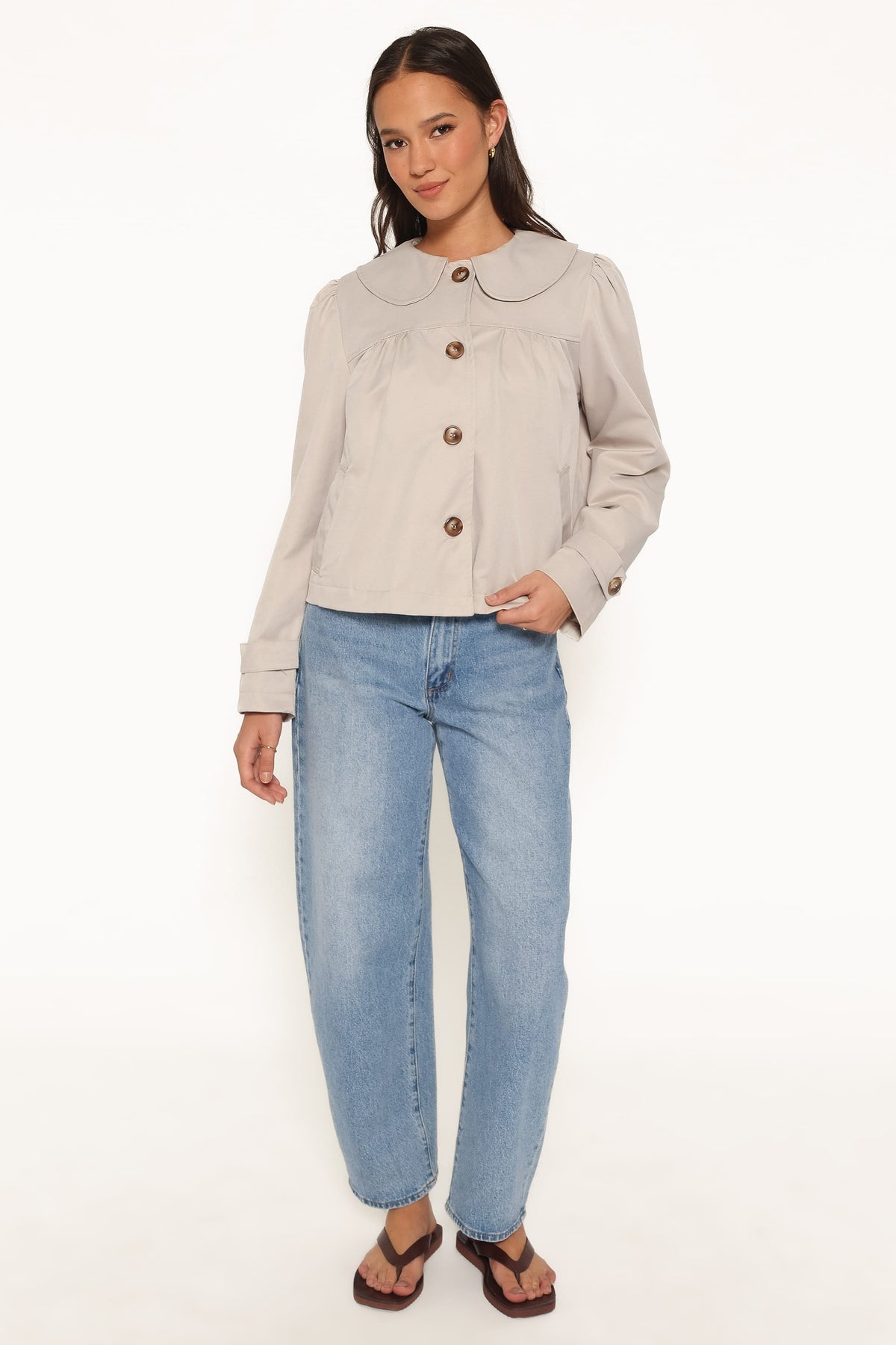 Tallara Trench Jacket in Beige – view 1 of 7