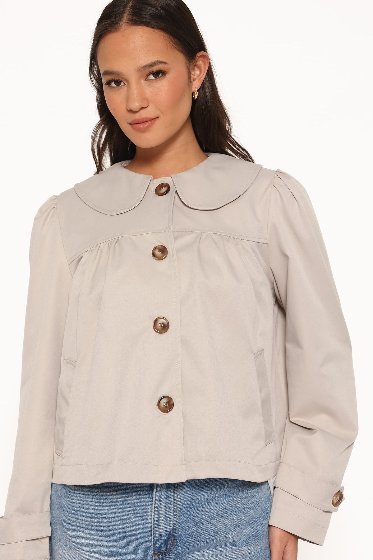 Tallara Trench Jacket in Beige – view 6 of 7