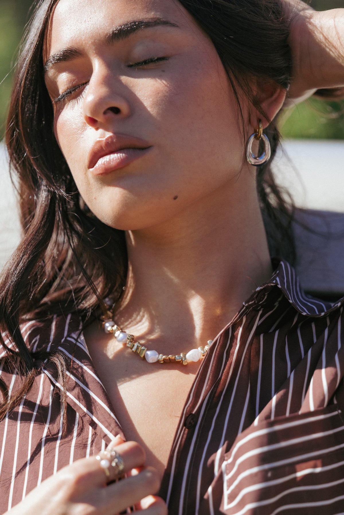Aisling Necklace in Gold/Pearl – view 1 of 4