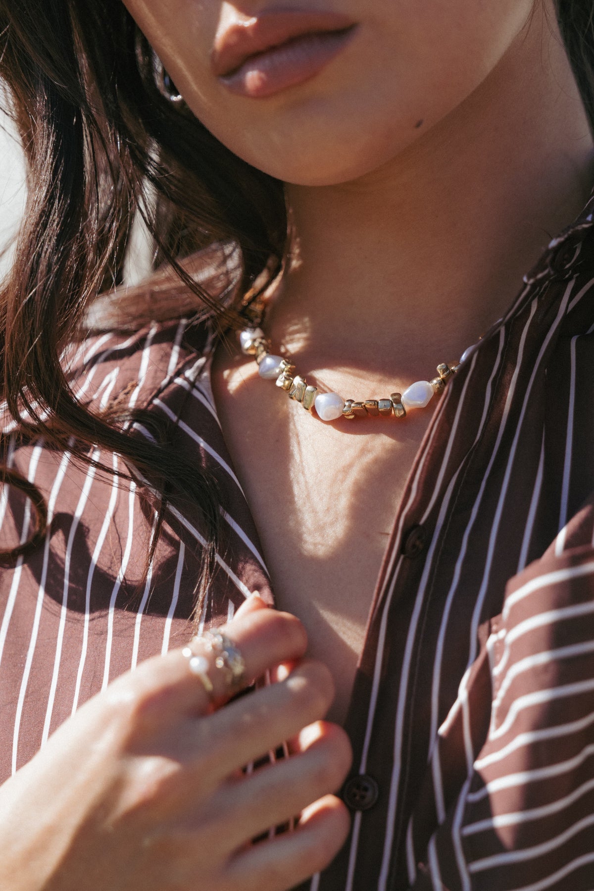 Aisling Necklace in Gold/Pearl – view 4 of 4