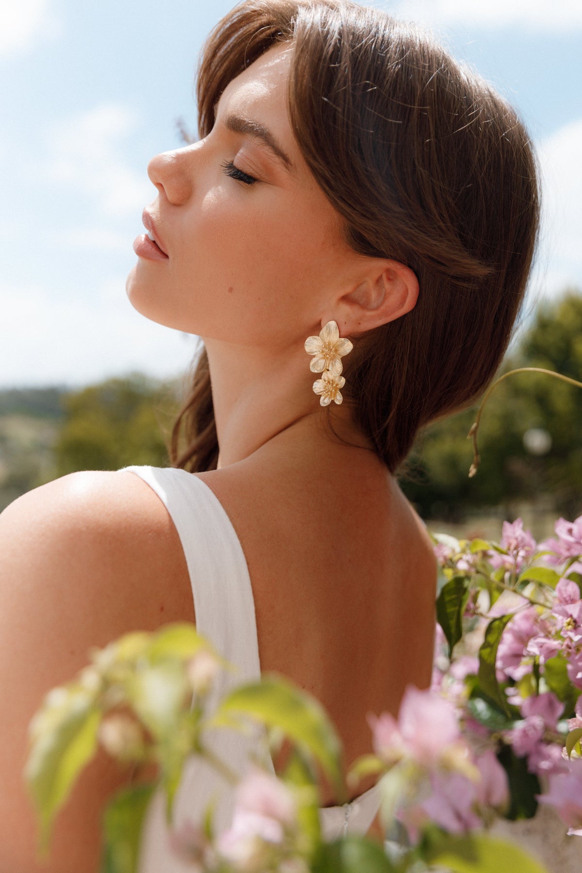 Alexa Flower Earrings in Gold – view 1 of 5