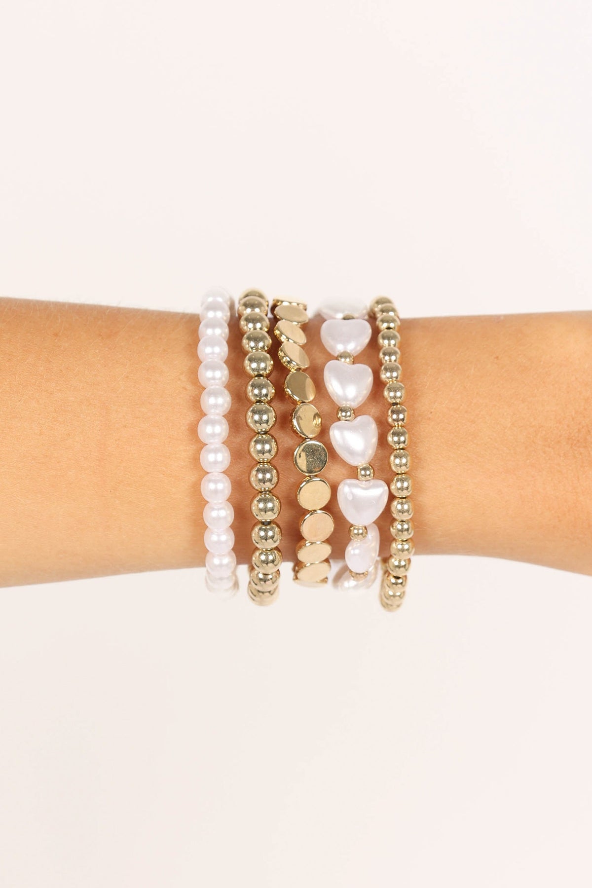 Angelique Bracelet Set in Gold Pearl – view 2 of 3