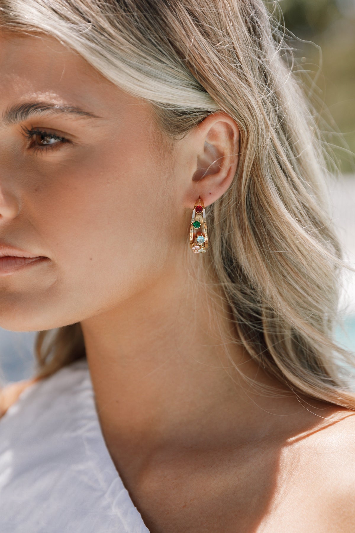 Antigoni Hoop Earrings in Gold/Multi – view 1 of 4