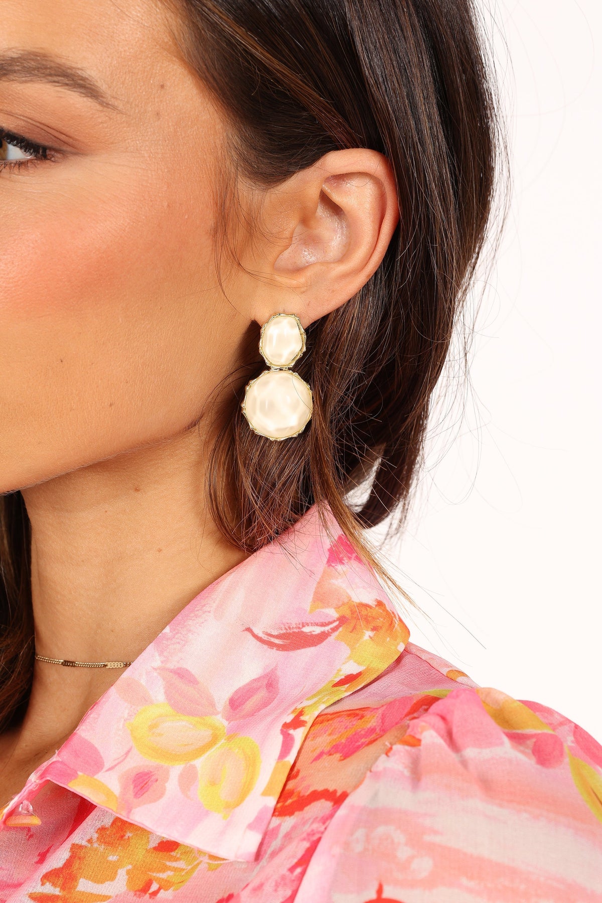 Aquelle Statement Earrings in White – view 5 of 6