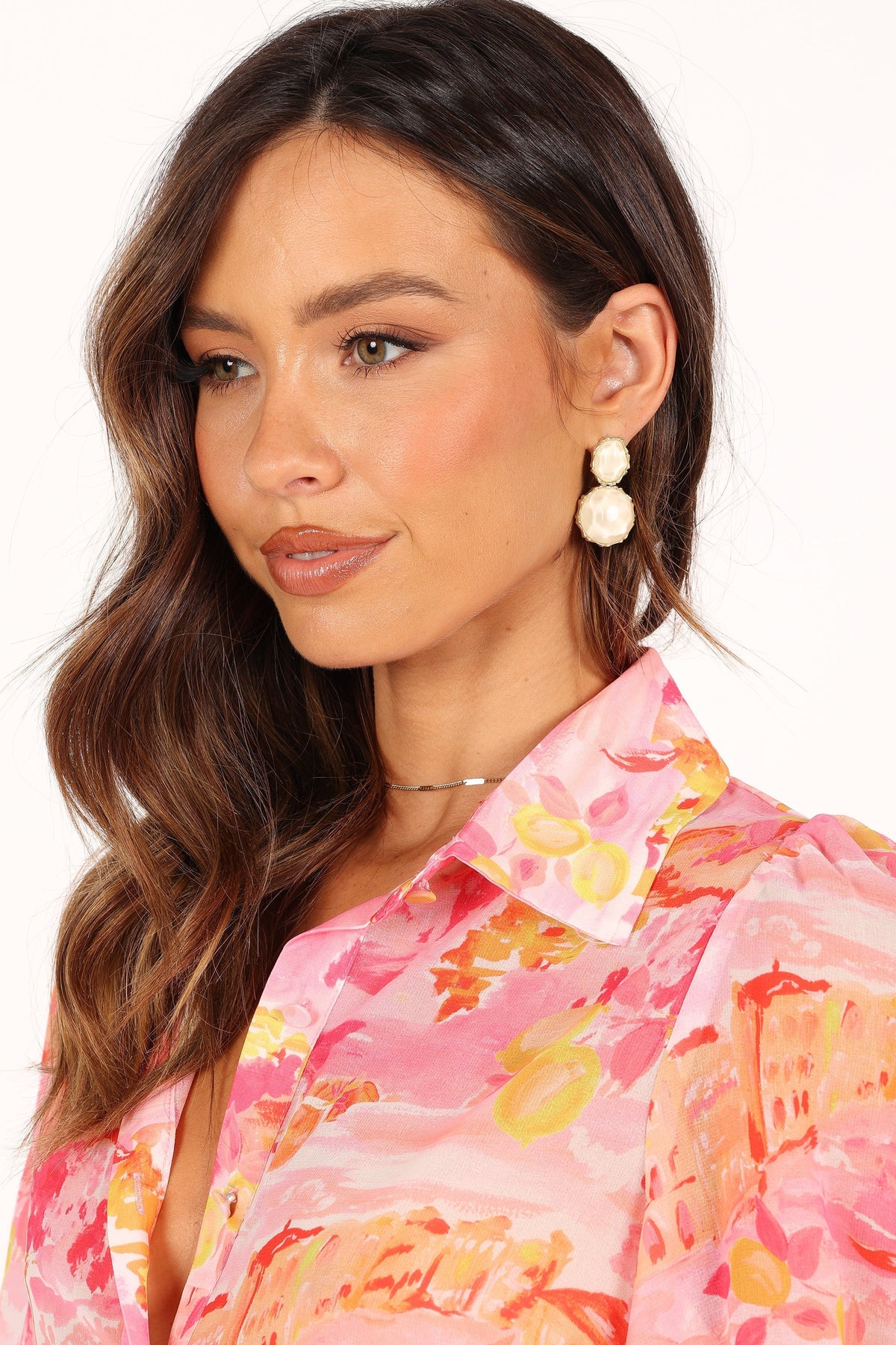 Aquelle Statement Earrings in White – view 6 of 6