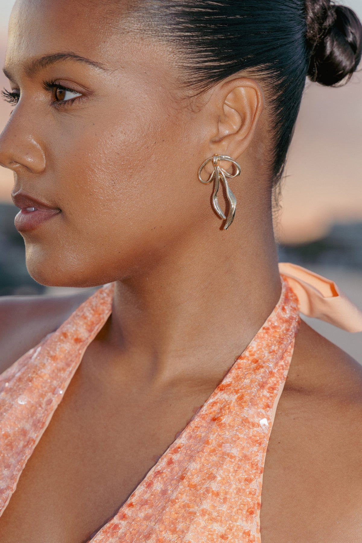 Avery Bow Earrings in Gold – view 1 of 4