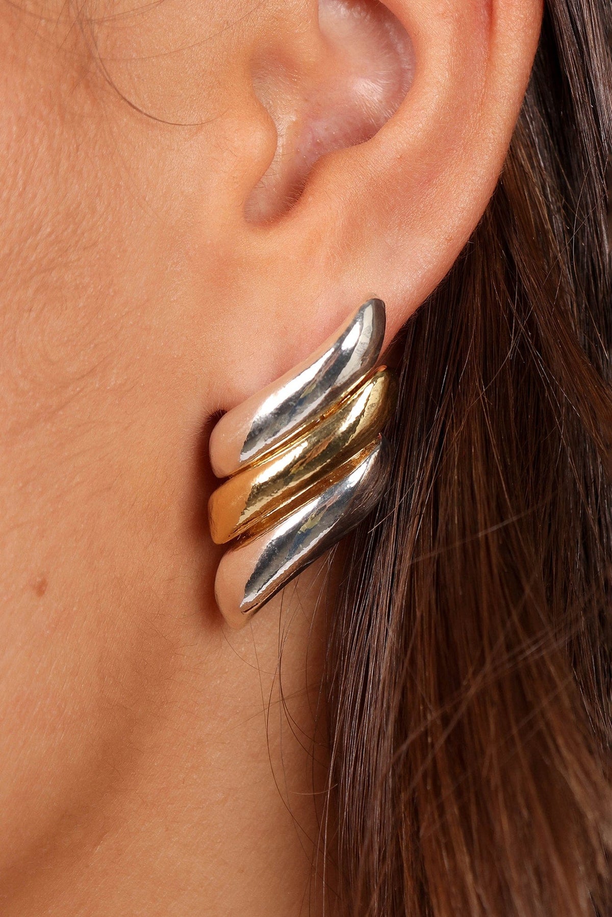 Benson Earrings in Gold/Silver – view 1 of 2