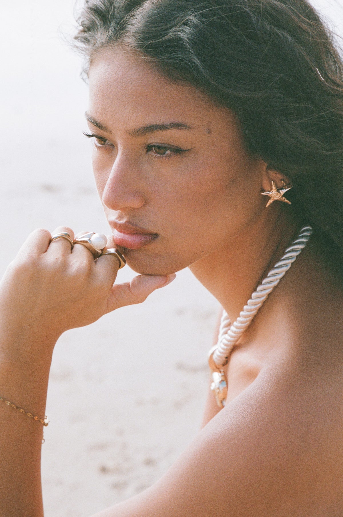 Bliss Starfish Earrings in Gold – view 1 of 5
