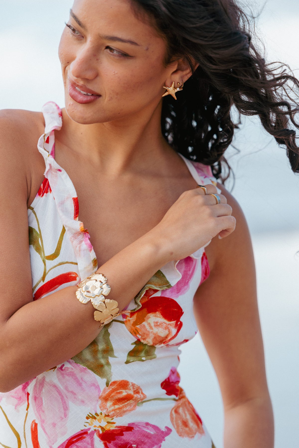 Bloom Cuff Bracelet in Gold – view 1 of 6
