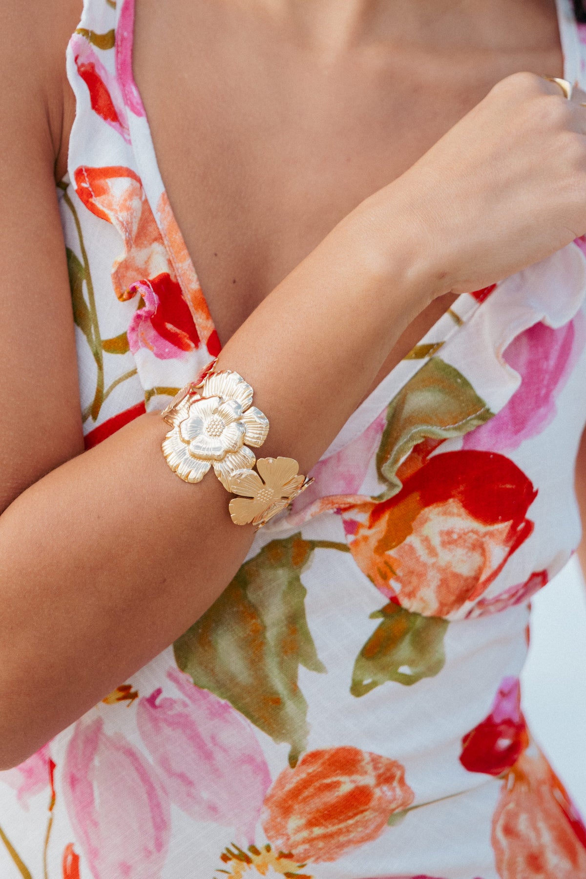 Bloom Cuff Bracelet in Gold – view 6 of 6
