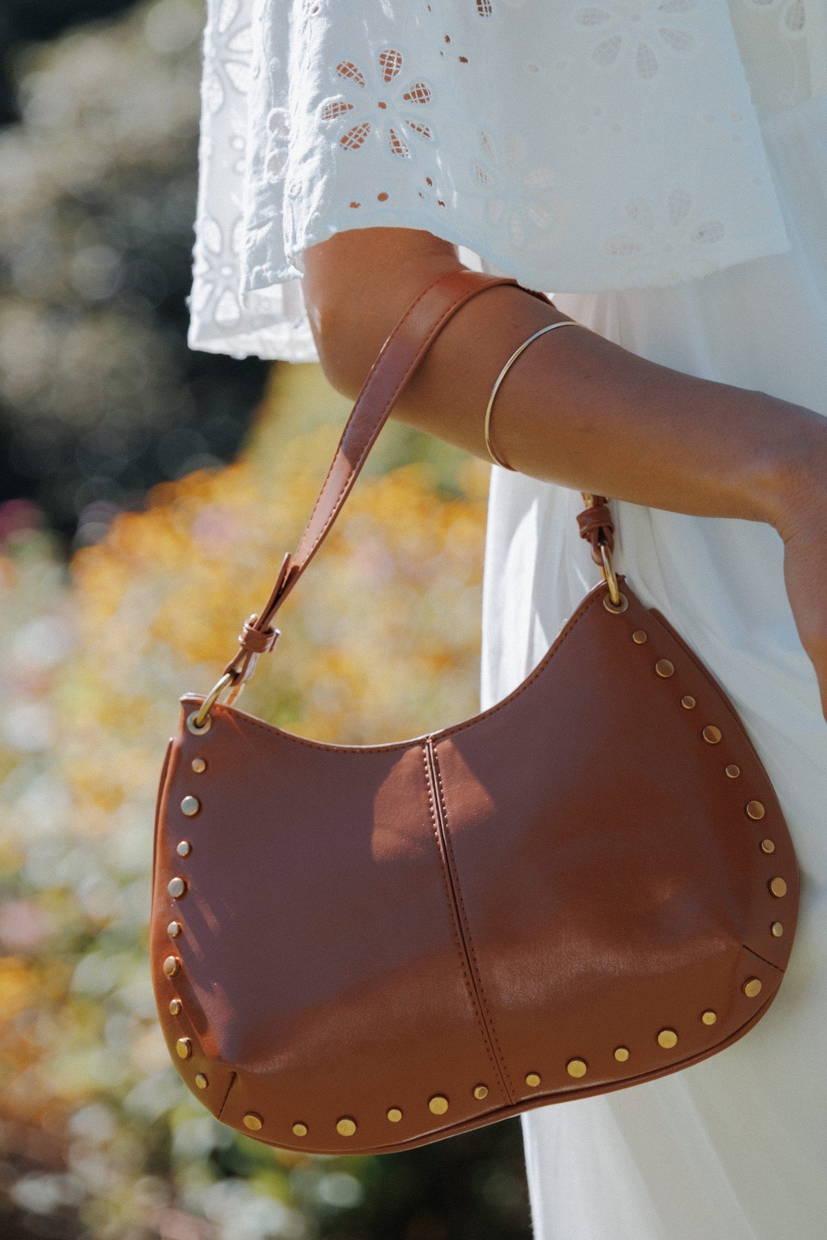 Celia Studded Bag in Tan – view 1 of 5