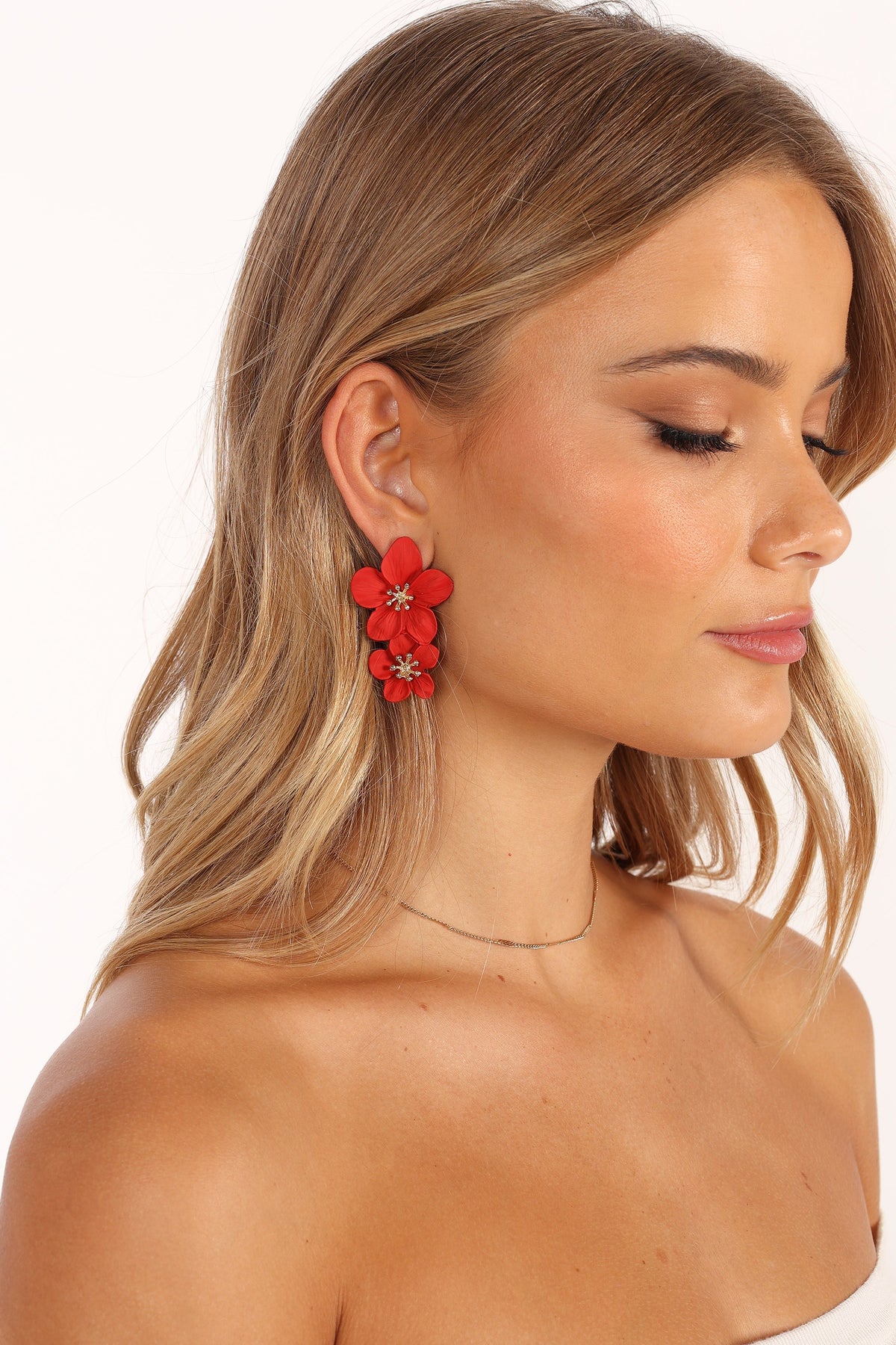 Claret Statement Earrings in Red – view 1 of 4