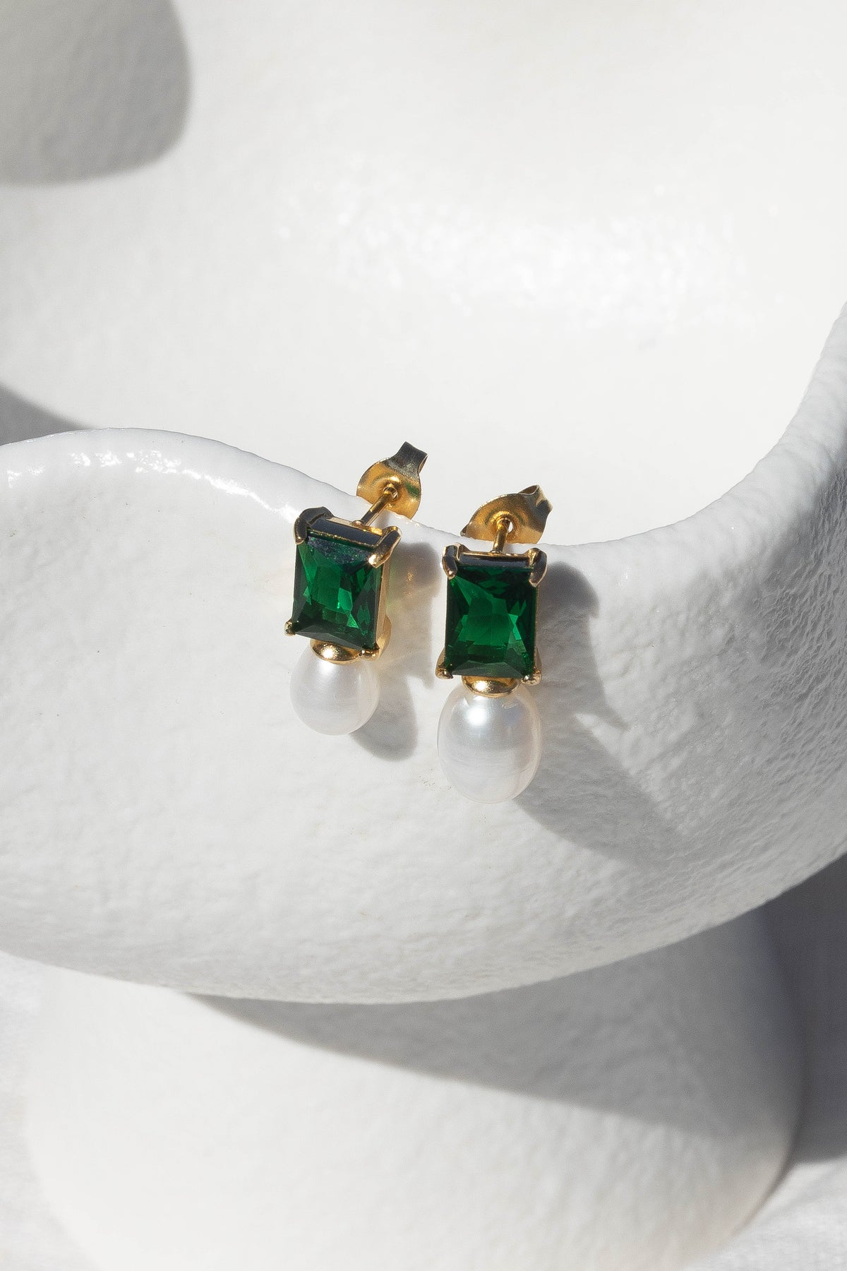 Cosmo Earrings in Green – view 2 of 2