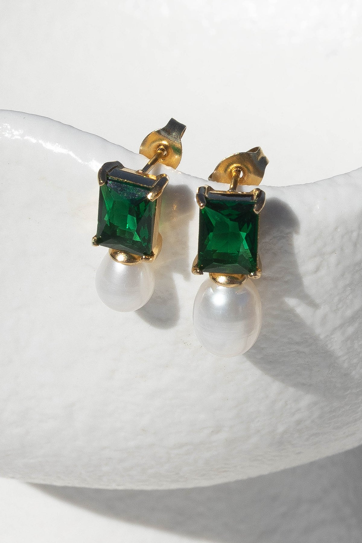Cosmo Earrings in Green – view 1 of 2