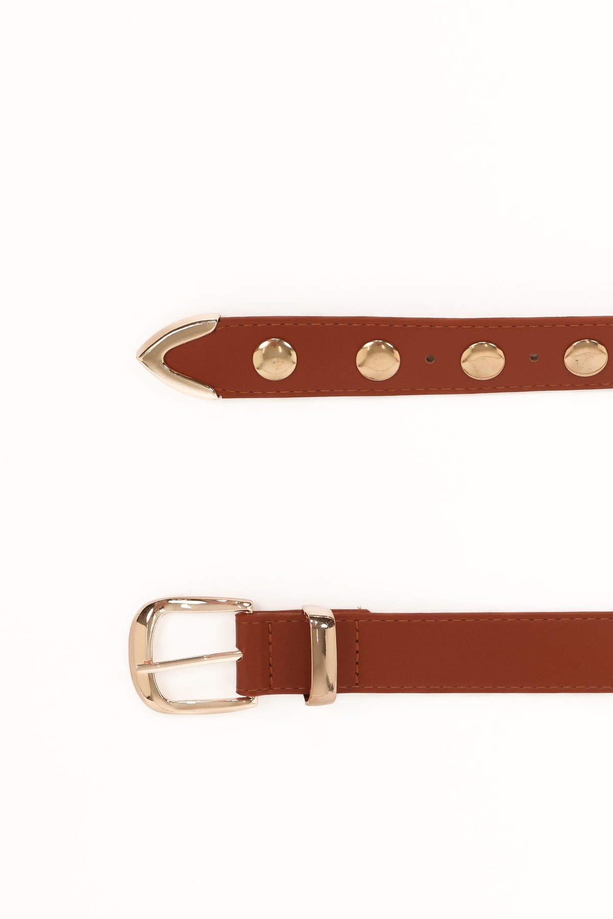 Dallas Studded Belt in Tan – view 2 of 3