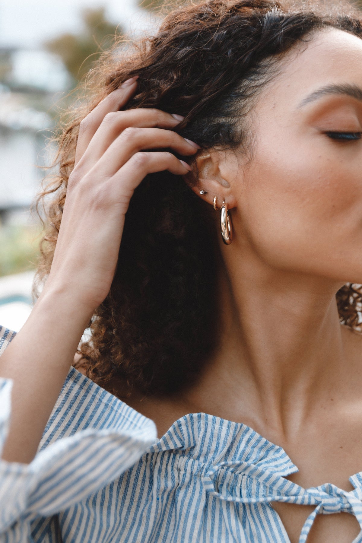 Delilah Earrings in Gold – view 3 of 6