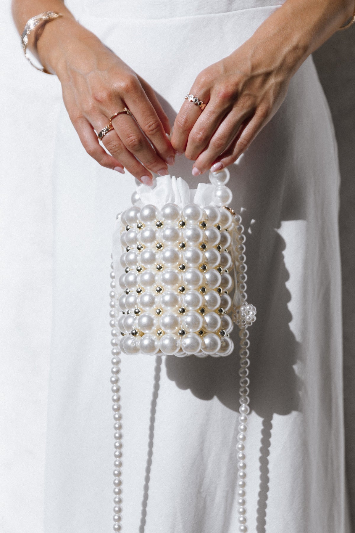 Eleanor Beaded Bag in Pearl – view 1 of 7