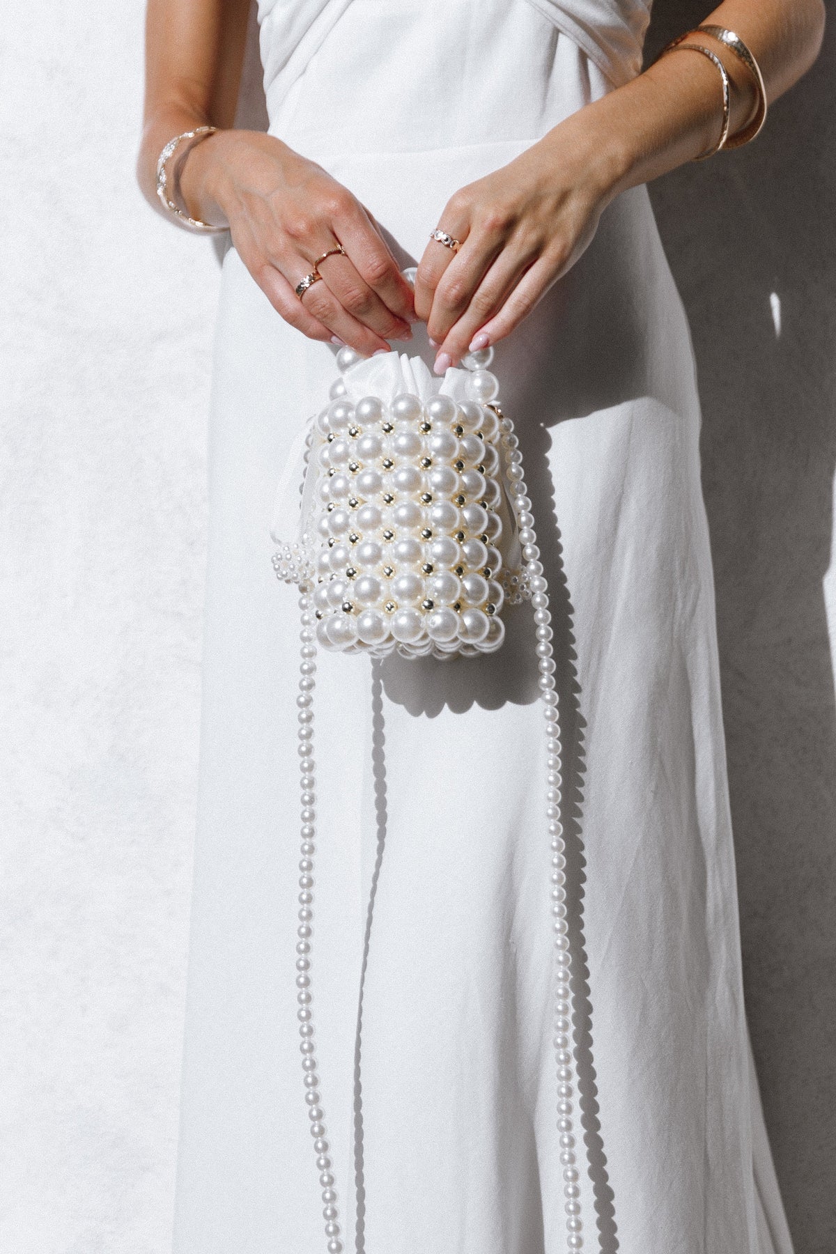 Eleanor Beaded Bag in Pearl – view 7 of 7
