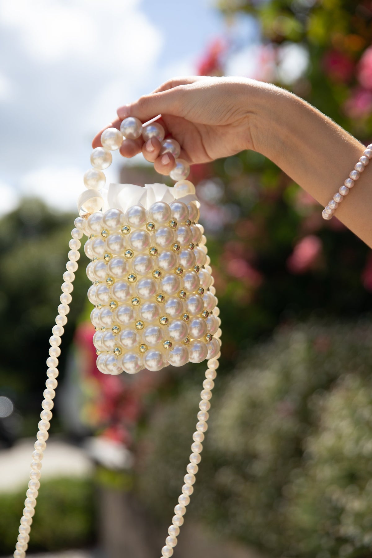 Eleanor Beaded Bag in Pearl – view 4 of 7