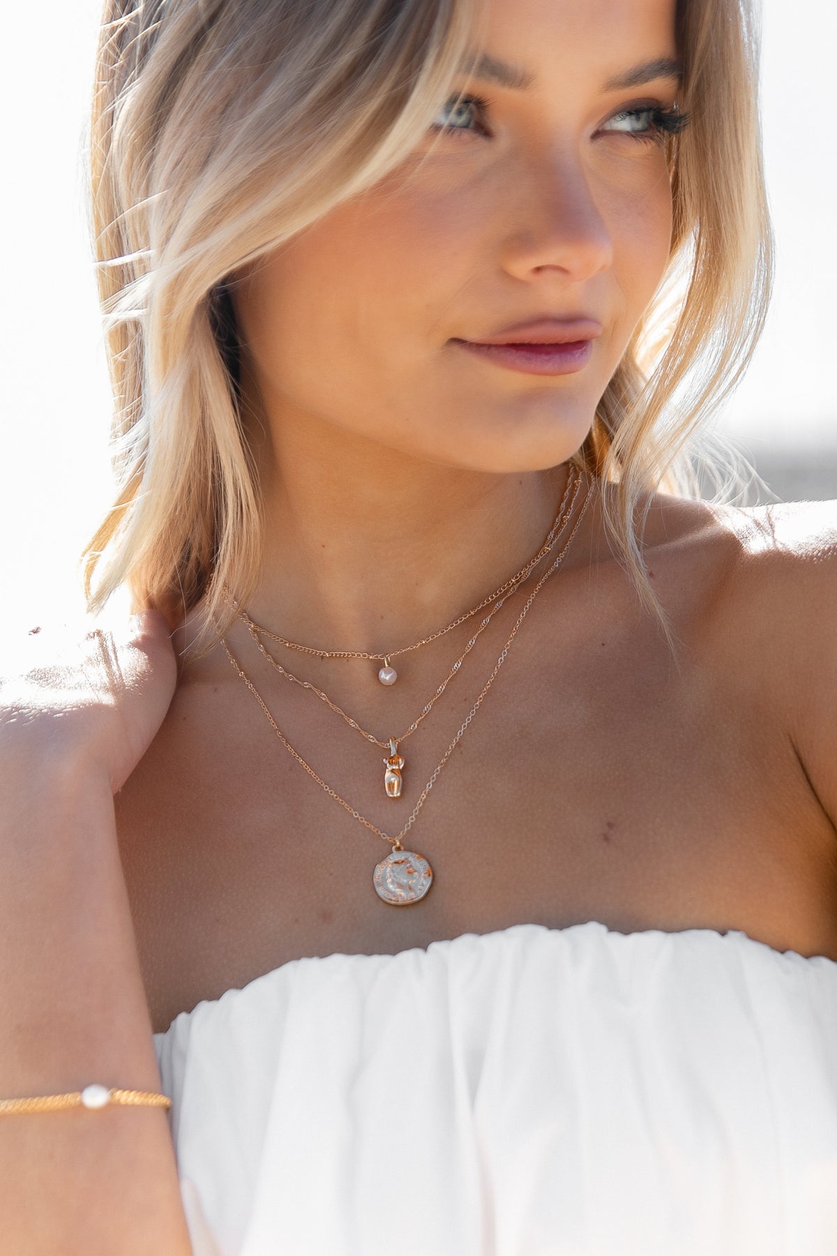Enchante 5 Layer Necklace Set in Gold – view 2 of 8