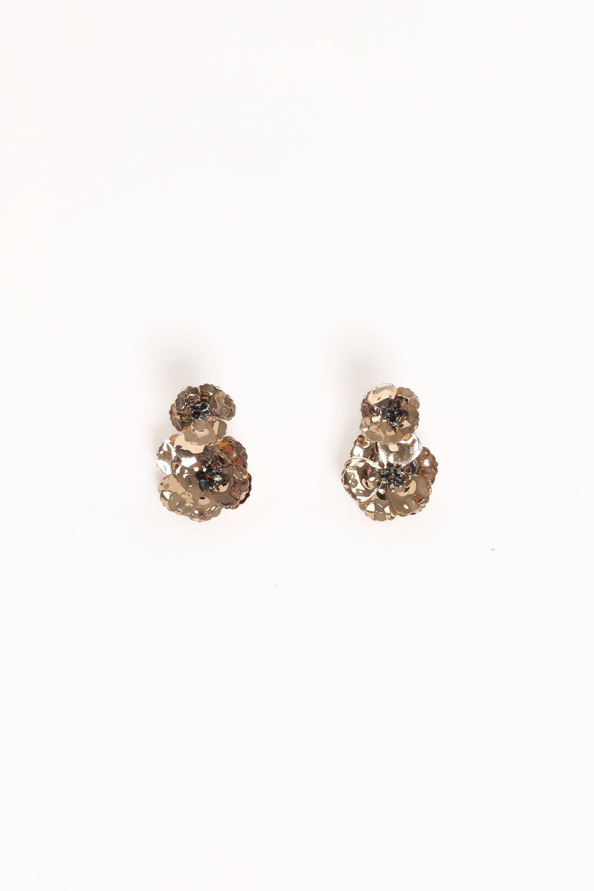 Evelina Flower Earrings in Gold – view 1 of 2