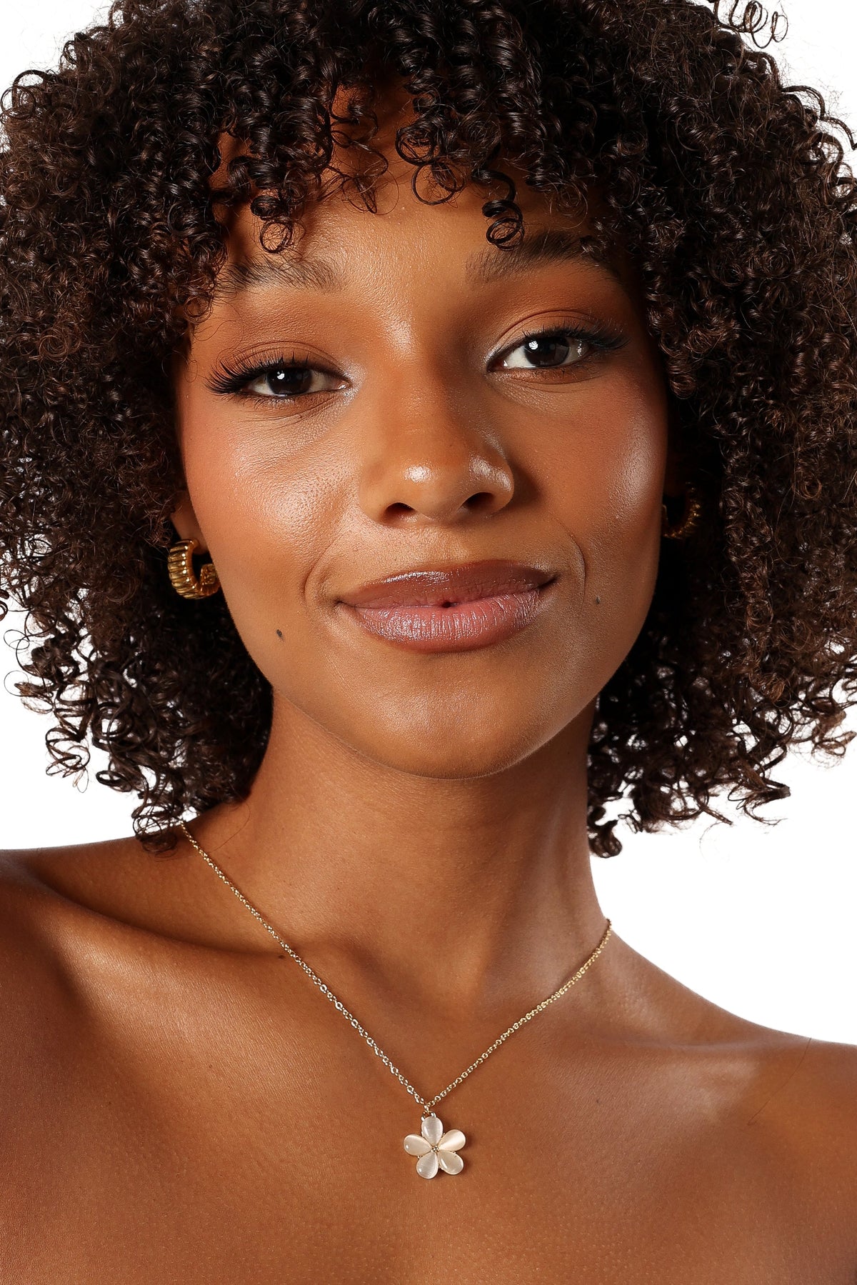 Everlee Floral Necklace in Gold – view 1 of 2
