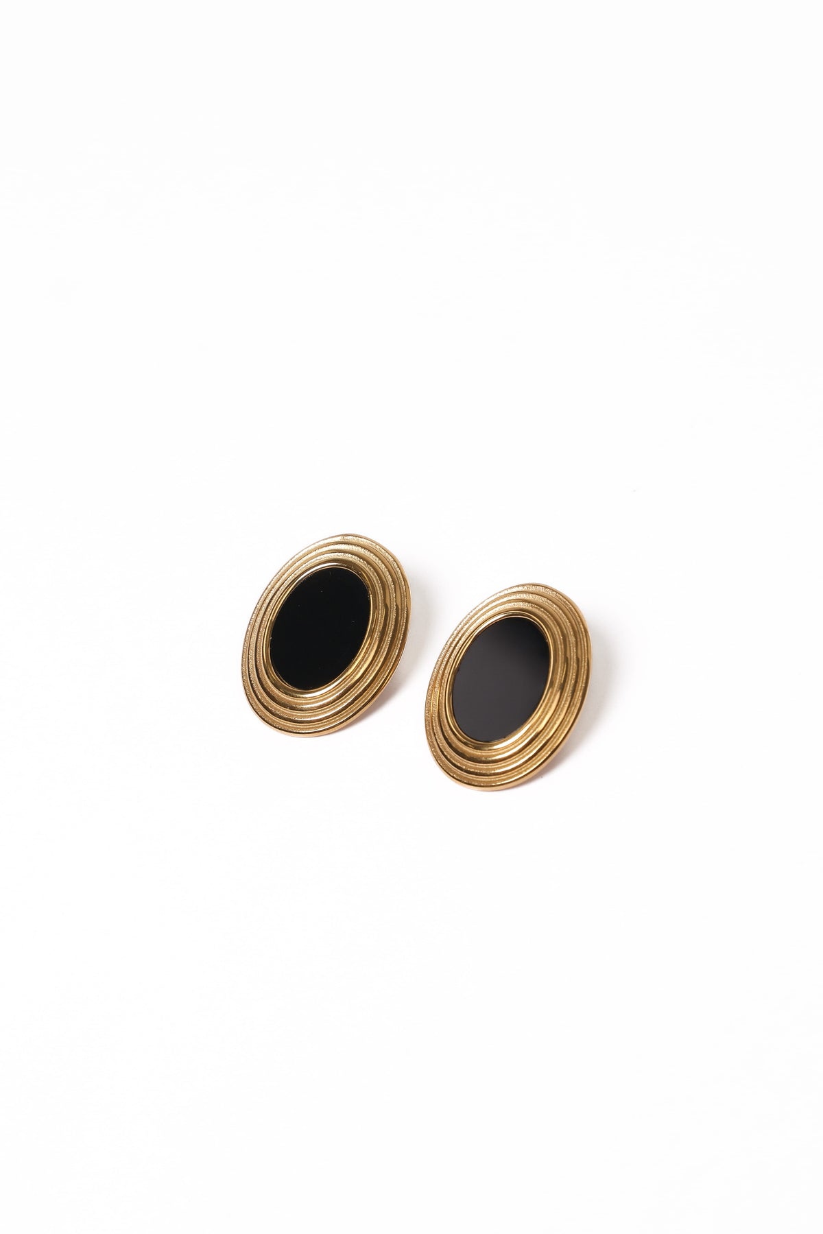 Francine Earrings in Black/Gold – view 3 of 5