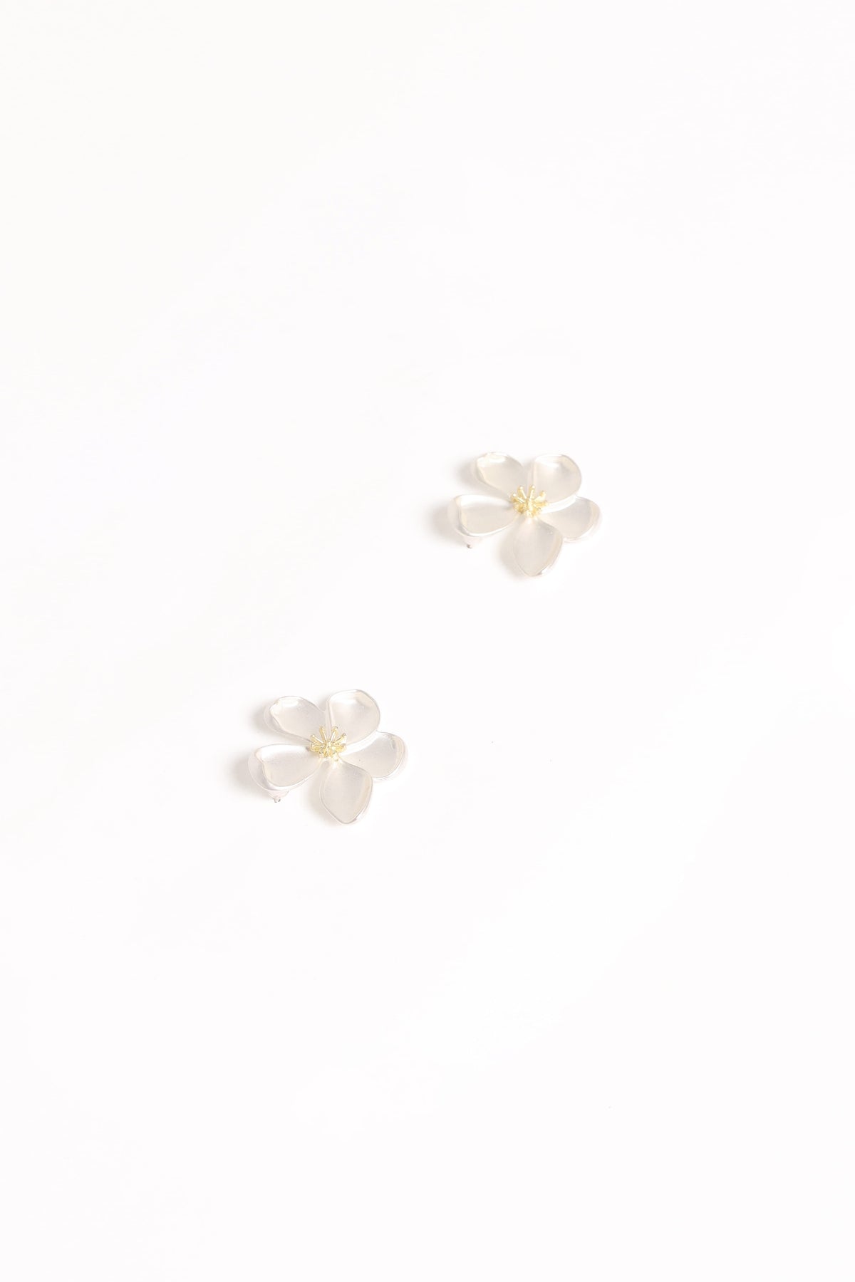 Gisella Flower Earrings in White – view 1 of 2