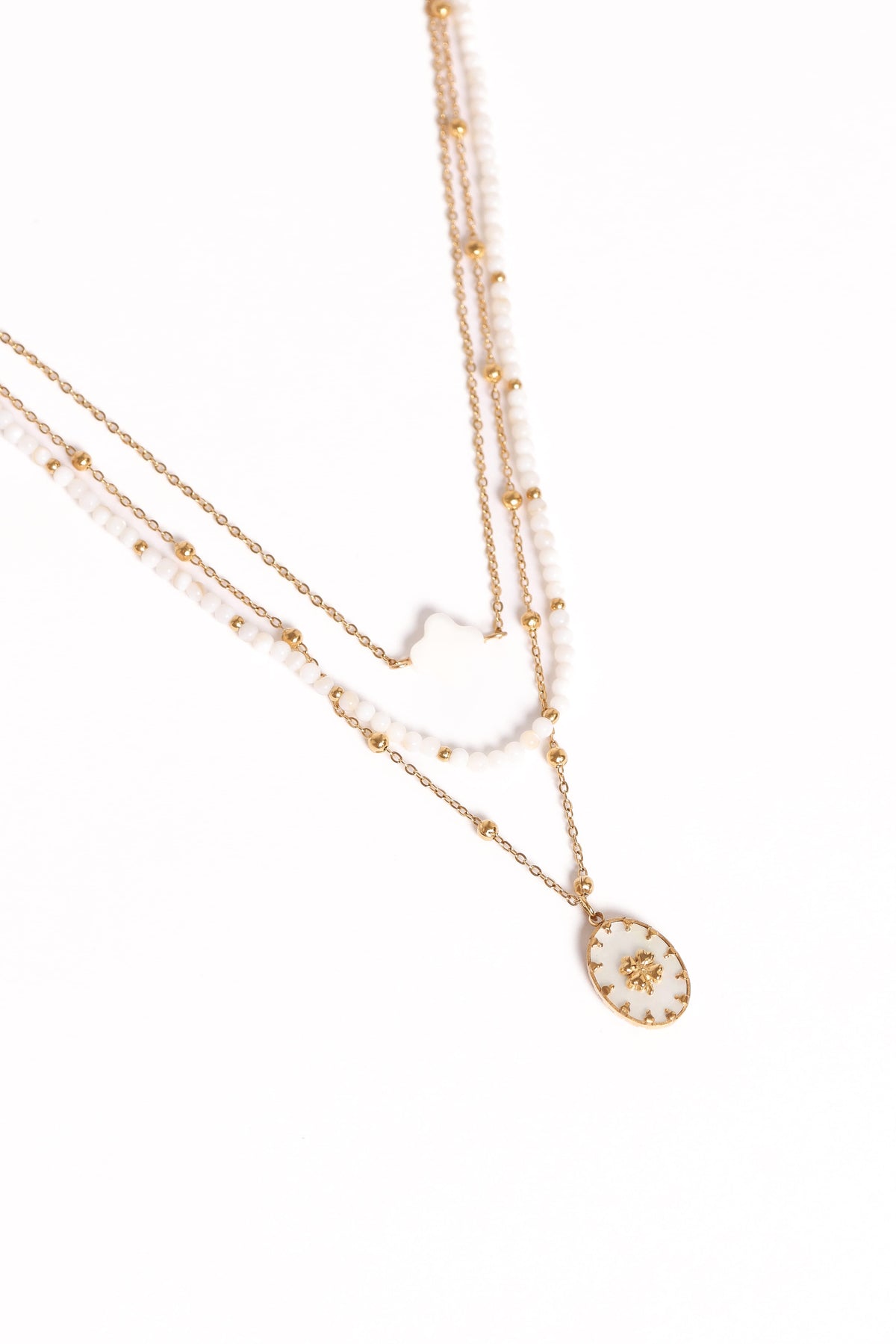 Goldie Necklace in Gold/White – view 2 of 4