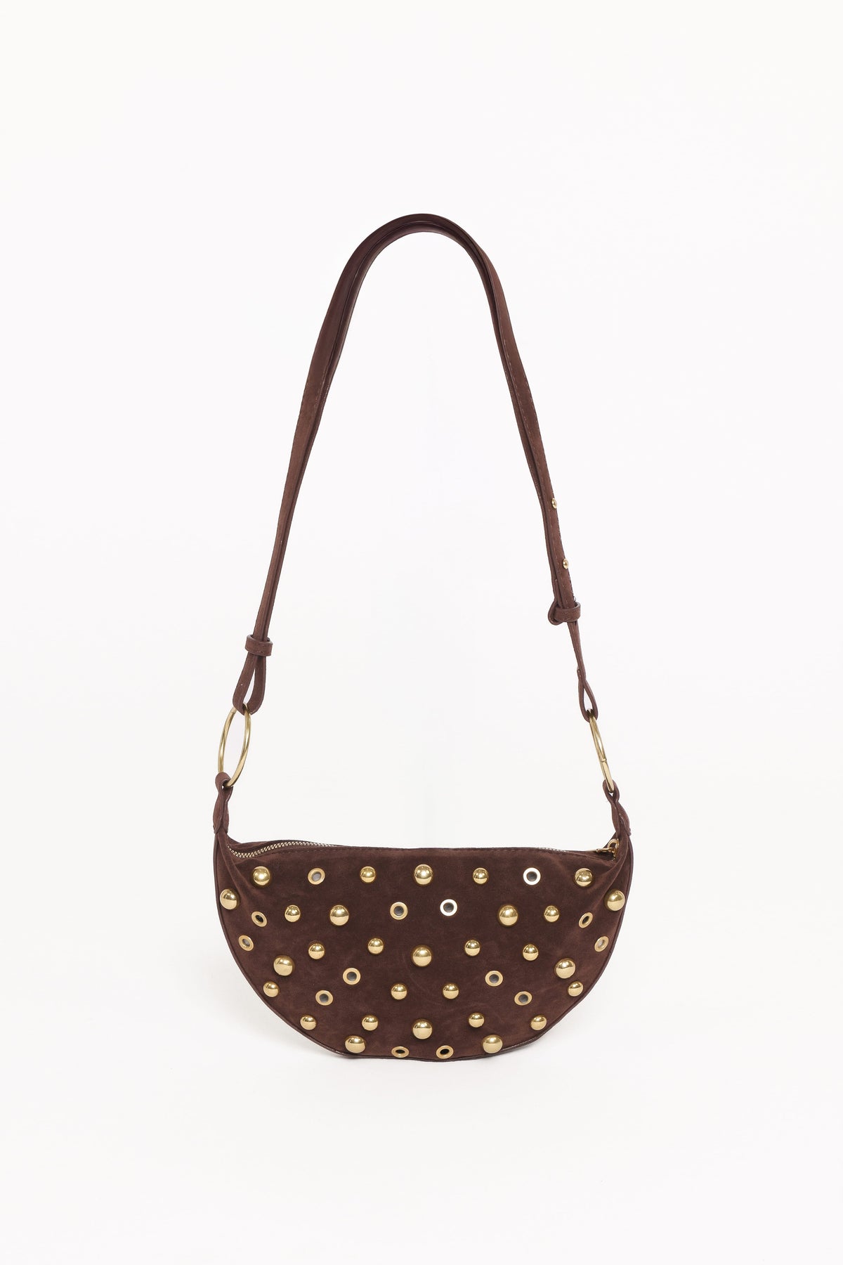 Grayson Studded Bag in Brown – view 1 of 3