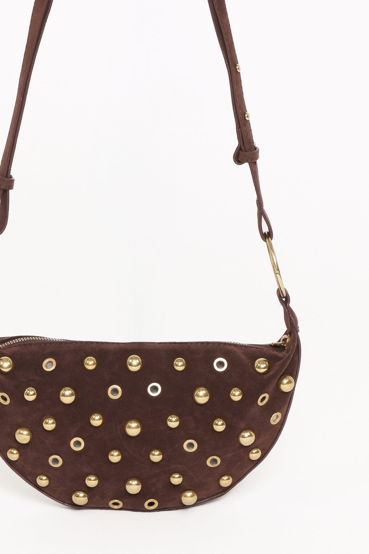 Grayson Studded Bag in Brown – view 2 of 3