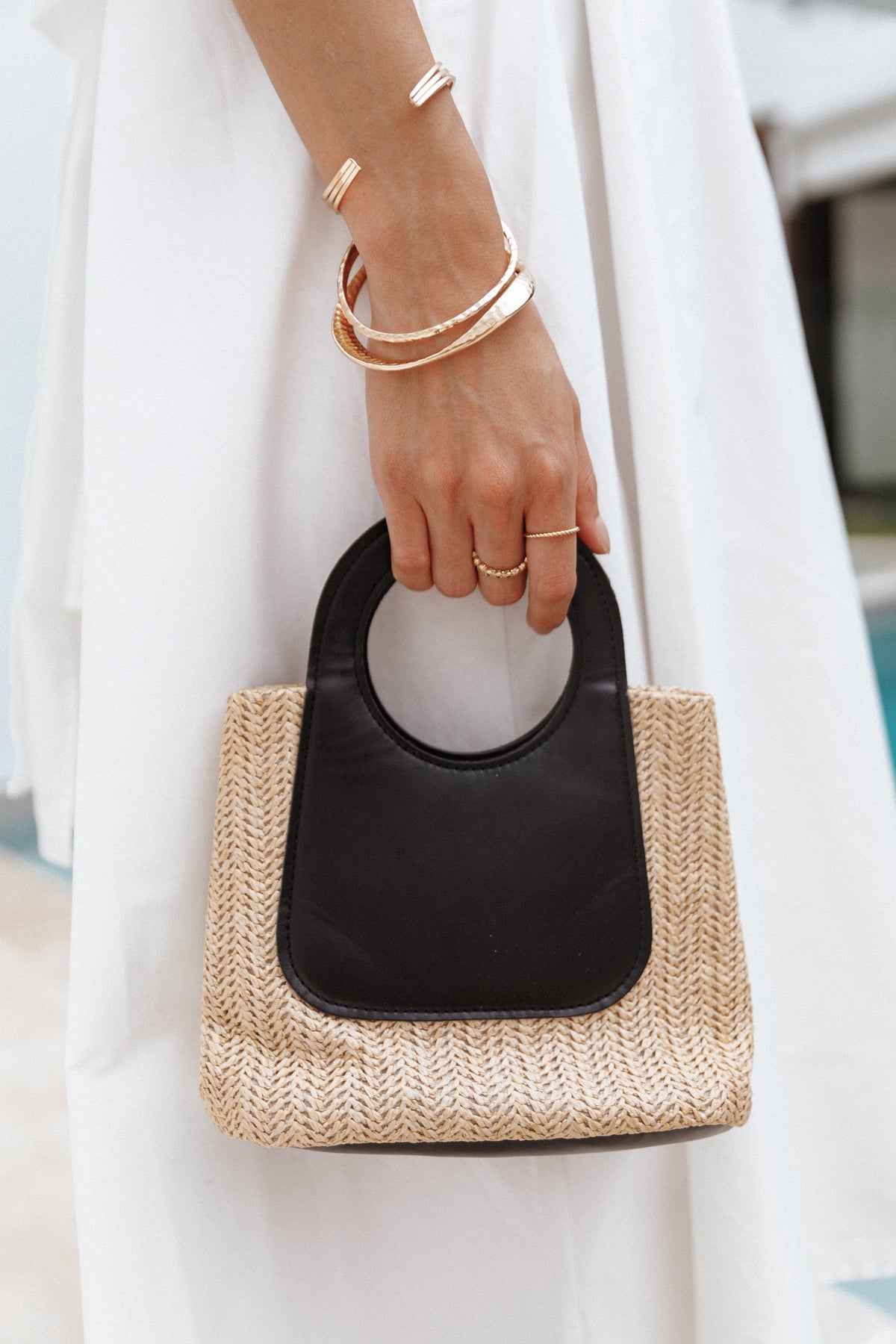 Hannah Bag in Natural/Black – view 5 of 6
