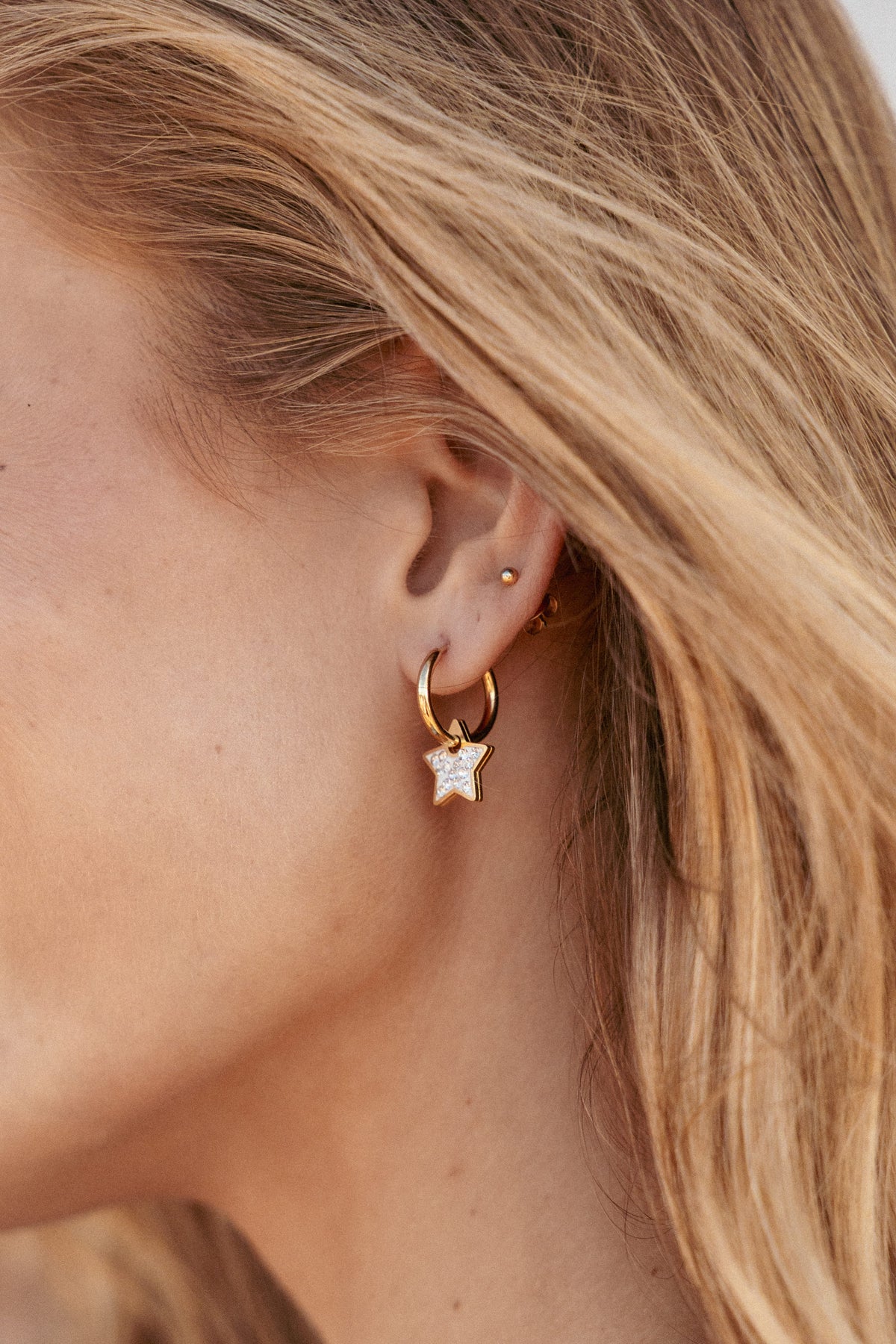 Hayden Star Earrings in Gold – view 1 of 3