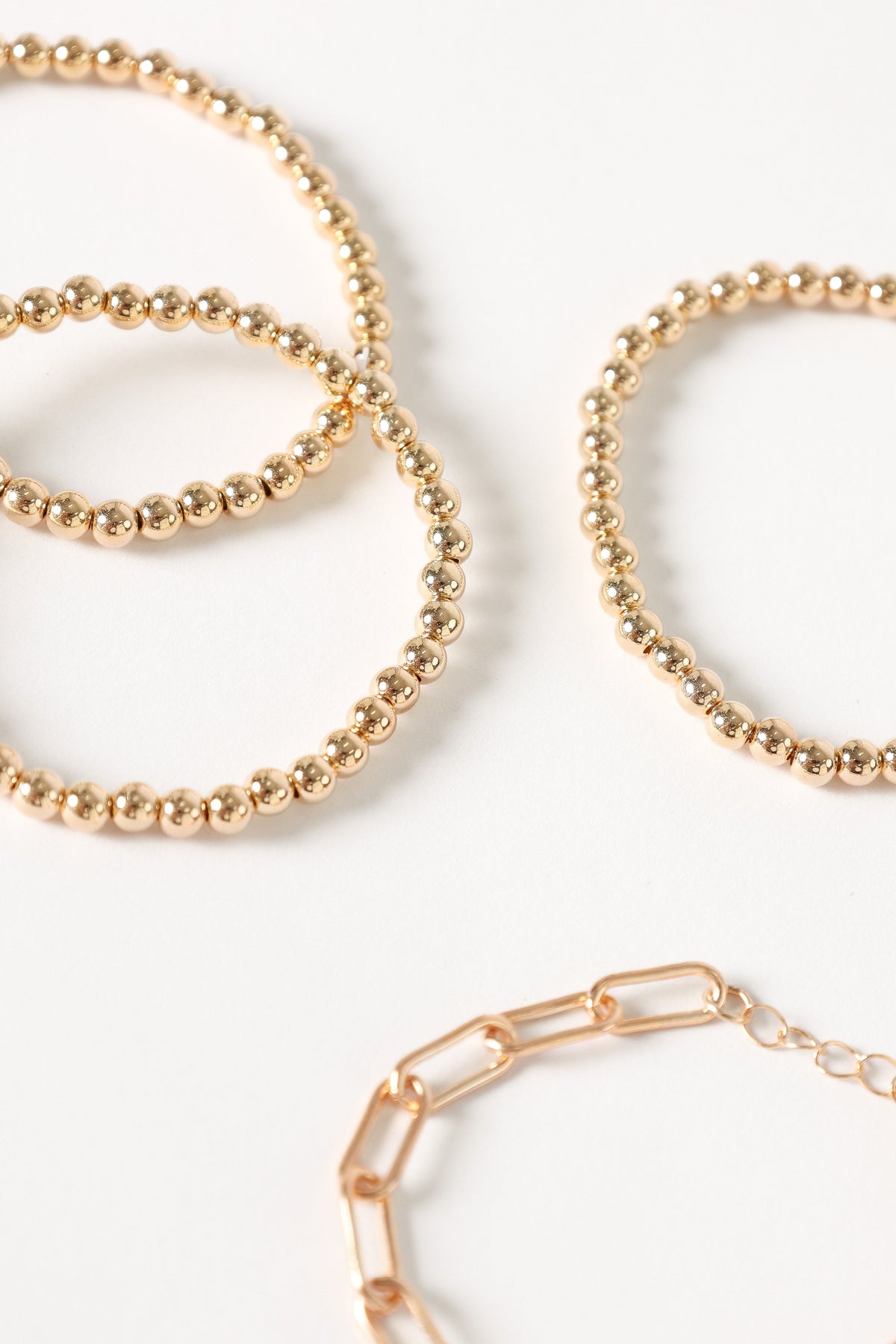 Kaleigh Stacked Bracelets in Gold – view 2 of 2