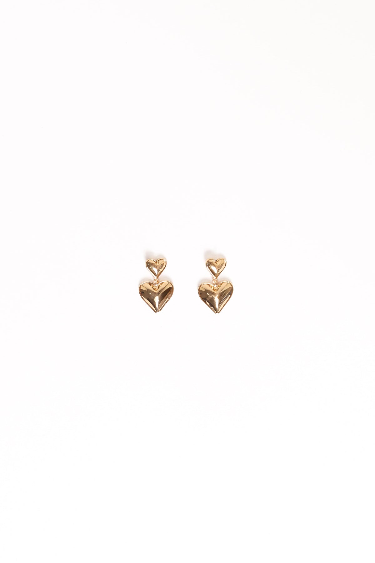 Mariana Heart Earrings in Gold – view 2 of 3