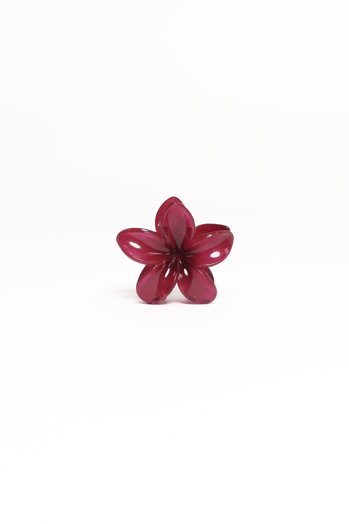 Marissa Flower Hair Clip in Wine – view 2 of 4