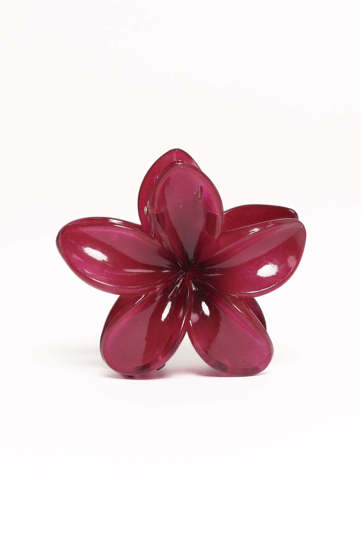 Marissa Flower Hair Clip in Wine – view 3 of 4