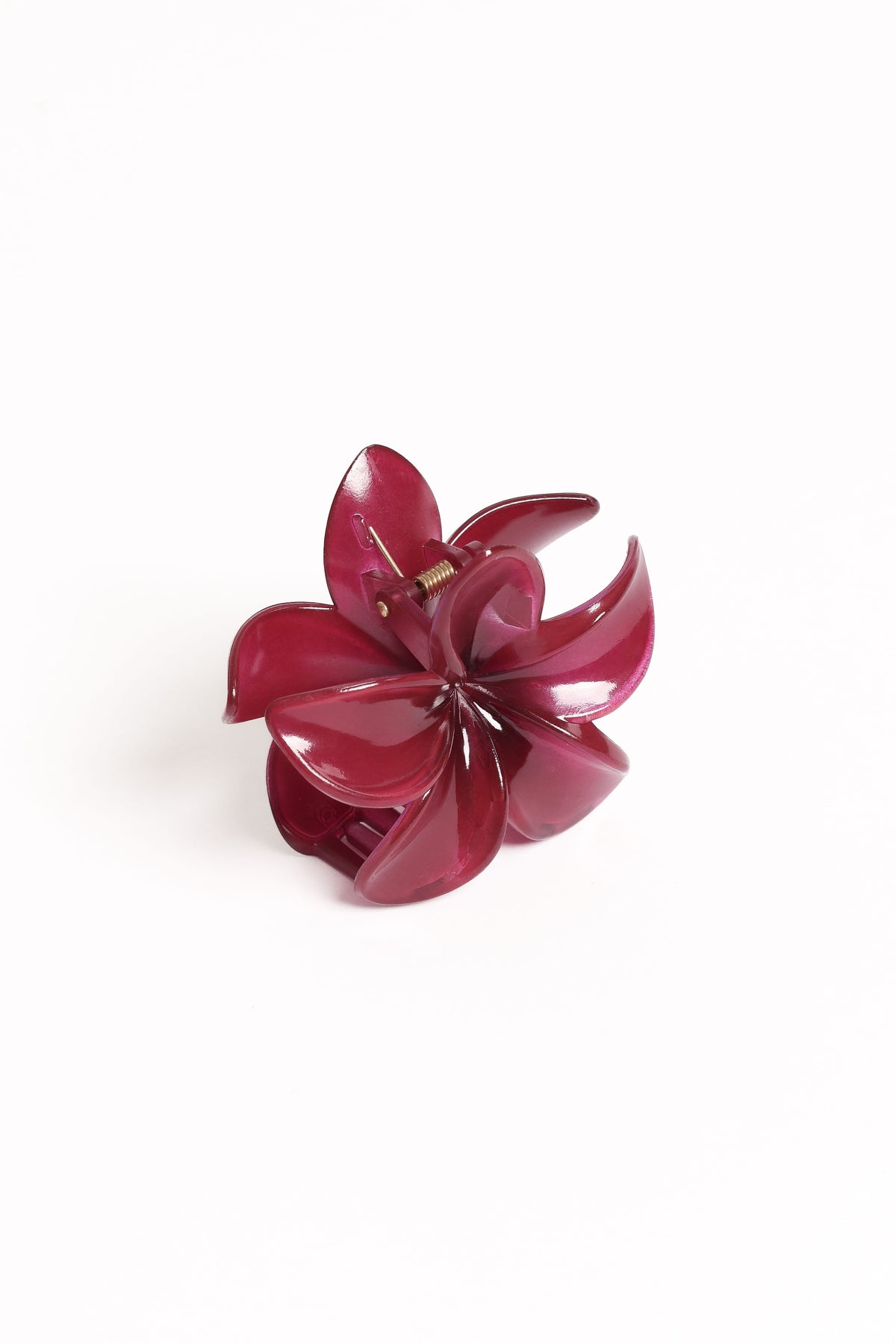 Marissa Flower Hair Clip in Wine – view 4 of 4