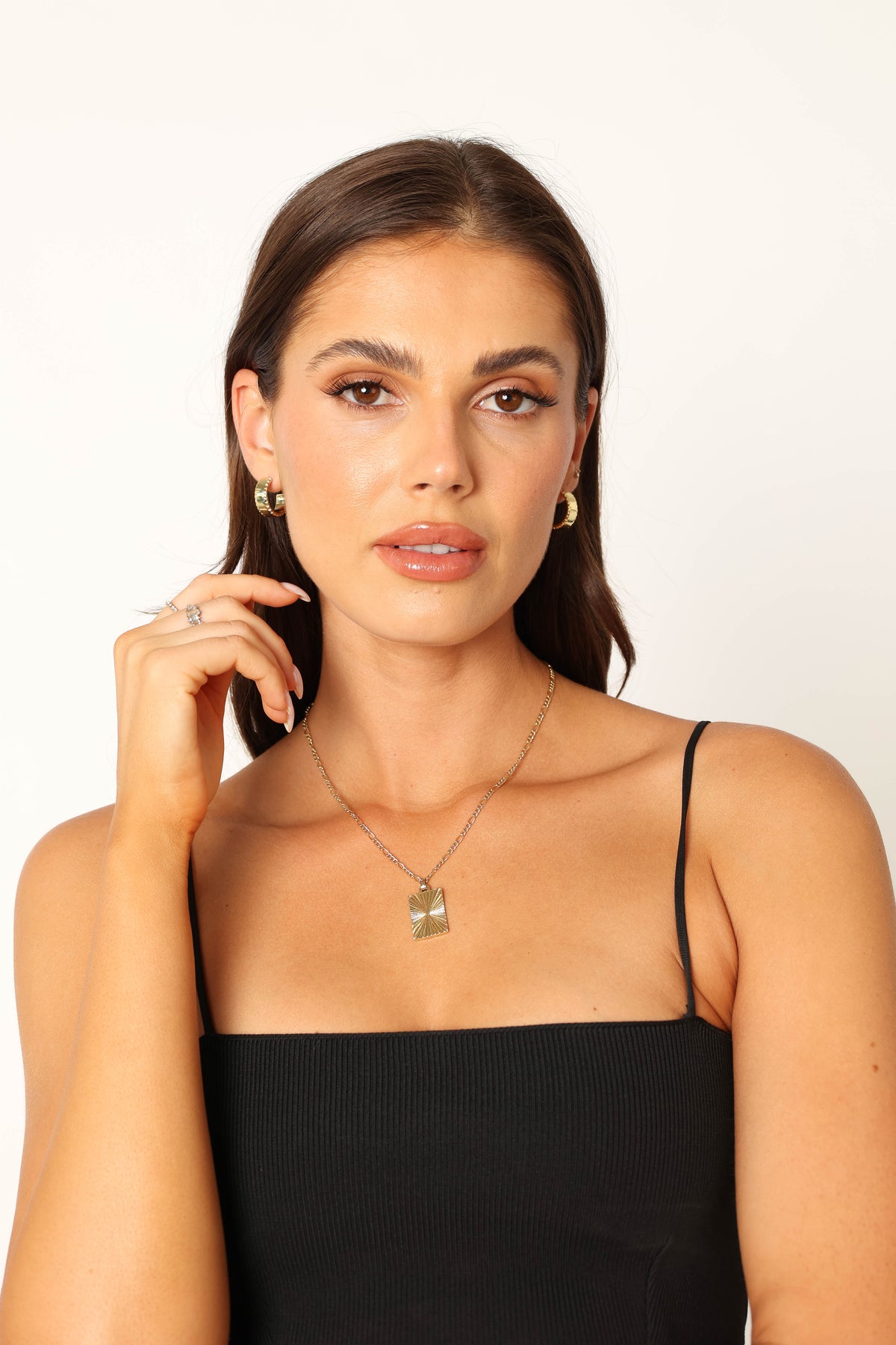 Marley Hoop Earrings in Gold – view 3 of 4