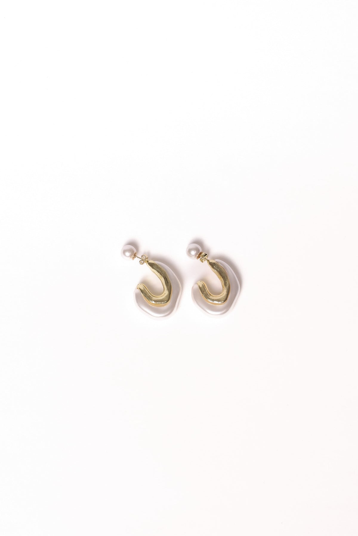 Paola Earrings in Gold/Pearl – view 2 of 2